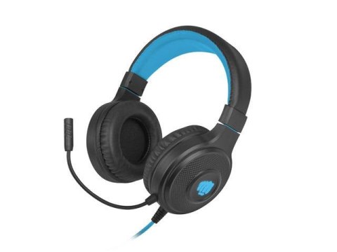 Słuchawki z mikrofonem Fury Warhawk podświetlenie RGB Gaming czarno-niebieskie Słuchawki z mikrofonem Fury Warhawk podświetlenie RGB Gaming czarno-niebieskie