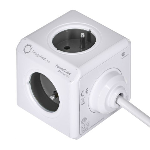 Przedłużacz allocacoc PowerCube Extended USB 2402GY/FREUPC (1,5m; kolor szary) Przedłużacz allocacoc PowerCube Extended USB 2402GY/FREUPC (1,5m; kolor szary)