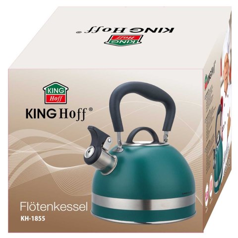 CZAJNIK 1,8L Z GWIZDKIEM KINGHOFF KH-1855 zielony CZAJNIK 1,8L Z GWIZDKIEM KINGHOFF KH-1855 zielony
