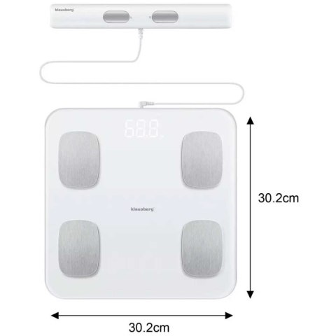 ANALITYCZNA WAGA ŁAZIENKOWA SMART IOS ANDROID KLAUSBERG KB-7853 ANALITYCZNA WAGA ŁAZIENKOWA SMART IOS ANDROID KLAUSBERG KB-7853
