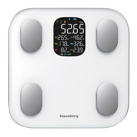 ANALITYCZNA WAGA ŁAZIENKOWA SMART IOS ANDROID KLAUSBERG KB-7855 ANALITYCZNA WAGA ŁAZIENKOWA SMART IOS ANDROID KLAUSBERG KB-7855