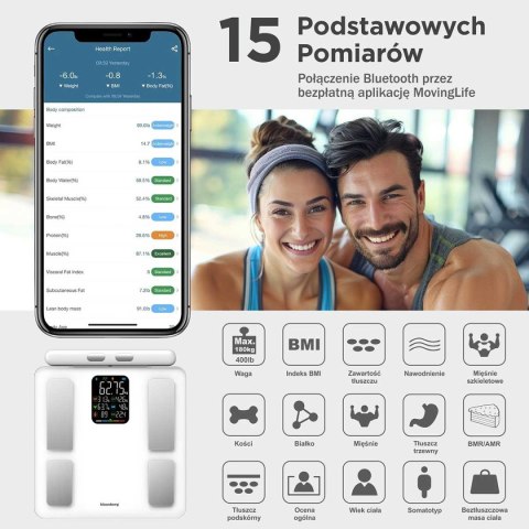 ANALITYCZNA WAGA ŁAZIENKOWA SMART IOS ANDROID KLAUSBERG KB-7857 ANALITYCZNA WAGA ŁAZIENKOWA SMART IOS ANDROID KLAUSBERG KB-7857