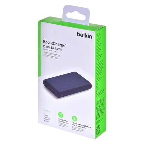 Powerbank Belkin BoostCharge Power Bank 20K 2xUSB-A + 1xUSB-C 20000mAh 15W Blue Powerbank Belkin BoostCharge Power Bank 20K 2xUSB-A + 1xUSB-C 20000mAh 15W Blue