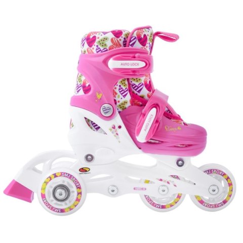 Wrotki-rolki-łyżwy regulowane Smj sport Combo Hearts 3w1 Led Jr HS-TNK-000011510 Wrotki-rolki-łyżwy regulowane Smj sport Combo Hearts 3w1 Led Jr HS-TNK-000011510