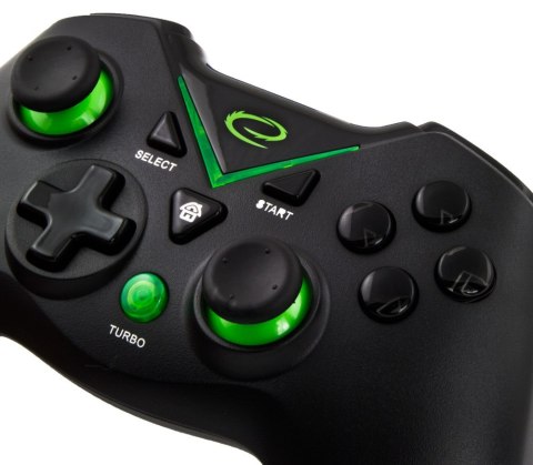 Gamepad bezprzewodowy Esperanza EGG112K (PC, PS3, Xbox One; kolor czarny, kolor zielony) Gamepad bezprzewodowy Esperanza EGG112K (PC, PS3, Xbox One; kolor czarny, kolor zielony)