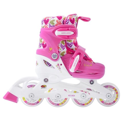 Wrotki Smj Sport Hearts 2w1 + Rolki regulowane HS-TNK-000017130 Wrotki Smj Sport Hearts 2w1 + Rolki regulowane HS-TNK-000017130