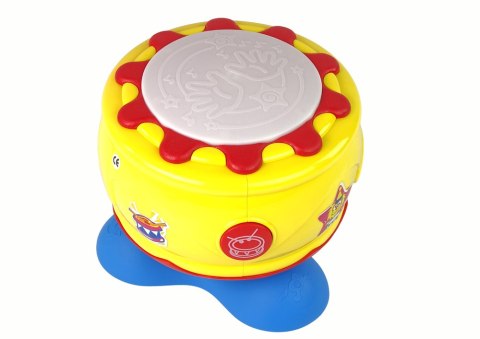Duży Interaktywny Bębenek Muzyczny Światełka 19 cm Duży Interaktywny Bębenek Muzyczny Światełka 19 cm