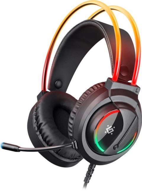 Słuchawki z mikrofonem Defender FLAME podświetlane Gaming RGB + GRA Słuchawki z mikrofonem Defender FLAME podświetlane Gaming RGB + GRA