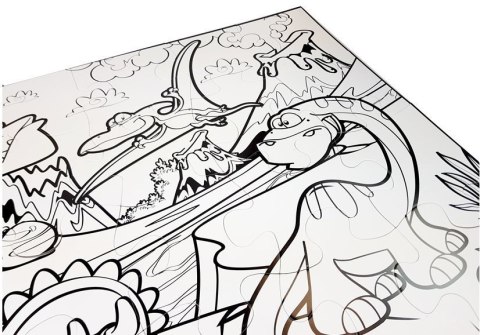 Puzzle Dla Dzieci Do Kolorowania Era Dinozaurów Pisaki 24 el Puzzle Dla Dzieci Do Kolorowania Era Dinozaurów Pisaki 24 el