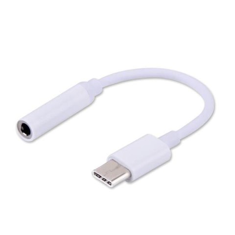 Kabel adapter Savio AK-35 USB Typ C - mini Jack 3,5 mm, biały Kabel adapter Savio AK-35 USB Typ C - mini Jack 3,5 mm, biały