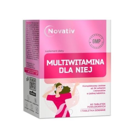 Novativ Multiwitamina dla Niej, 60 tabletek powlekanych Novativ Multiwitamina dla Niej, 60 tabletek powlekanych