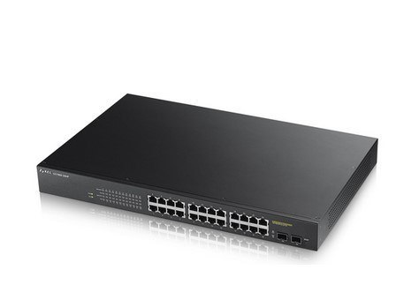 Switch Zyxel GS1900-24HP 26p PoE (PoE+: 24;) 170W Managed Gigabit Switch Zyxel GS1900-24HP 26p PoE (PoE+: 24;) 170W Managed Gigabit