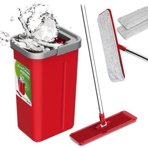 GREENBLUE MOP PŁASKI Z WIADREM I WYCISKACZEM MAXICLEAN + DWA WKŁADY MICROFIBRA HQ, POJEMNOŚĆ 8L GB870 GREENBLUE MOP PŁASKI Z WIADREM I WYCISKACZEM MAXICLEAN + DWA WKŁADY MICROFIBRA HQ, POJEMNOŚĆ 8L GB870