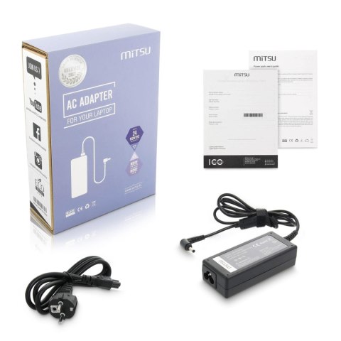 Zasilacz sieciowy Mitsu 19V 3.42A (4.0x1.35) 65W do notebooka Asus Zasilacz sieciowy Mitsu 19V 3.42A (4.0x1.35) 65W do notebooka Asus