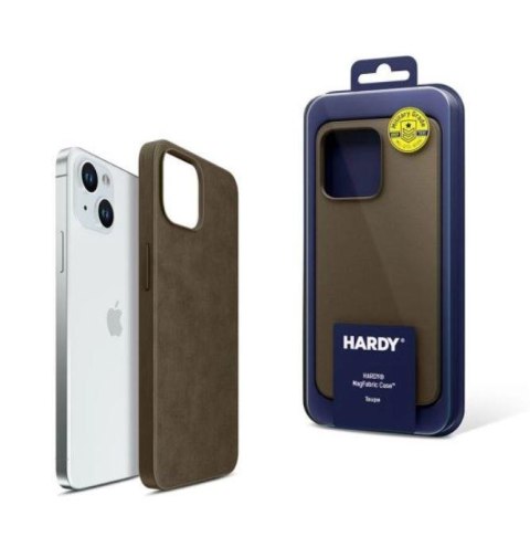 Etui na Apple iPhone 15 z MagSafe- 3mk HARDY MagFabric Case Taupe Etui na Apple iPhone 15 z MagSafe- 3mk HARDY MagFabric Case Taupe
