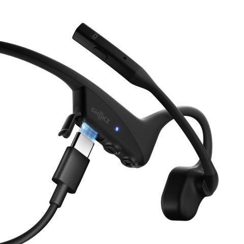 Słuchawki bezprzewodowe kostne Shokz OpenComm2 USB-C + adapter USB-C czarne Słuchawki bezprzewodowe kostne Shokz OpenComm2 USB-C + adapter USB-C czarne