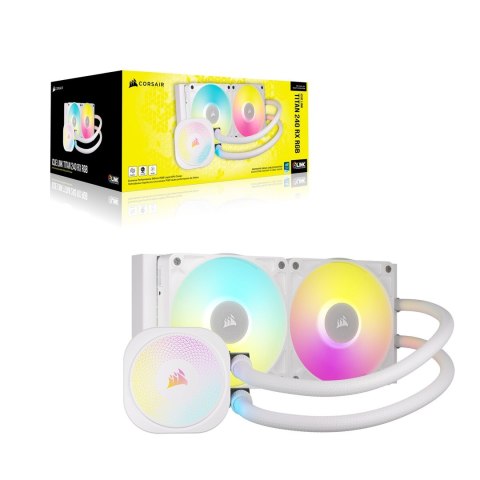 CORSAIR iCUE LINK TITAN 240 RX RGB White AIO, 240mm Radiator, Liquid CPU Cooler CORSAIR iCUE LINK TITAN 240 RX RGB White AIO, 240mm Radiator, Liquid CPU Cooler