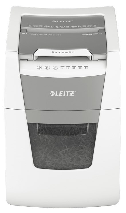Leitz Niszczarka IQ AutoFeed 100, P4, 100 kartek, 34 l kosz Leitz Niszczarka IQ AutoFeed 100, P4, 100 kartek, 34 l kosz