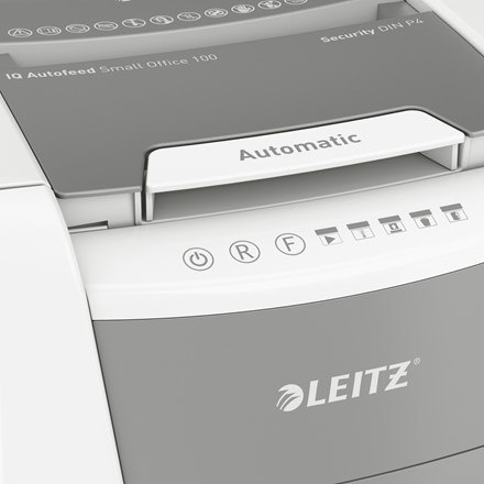 Leitz Niszczarka IQ AutoFeed 100, P4, 100 kartek, 34 l kosz Leitz Niszczarka IQ AutoFeed 100, P4, 100 kartek, 34 l kosz