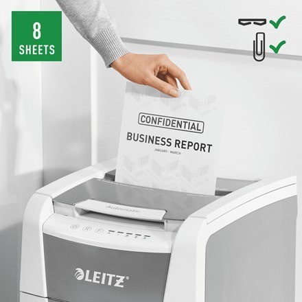 Leitz Niszczarka IQ AutoFeed 100, P4, 100 kartek, 34 l kosz Leitz Niszczarka IQ AutoFeed 100, P4, 100 kartek, 34 l kosz
