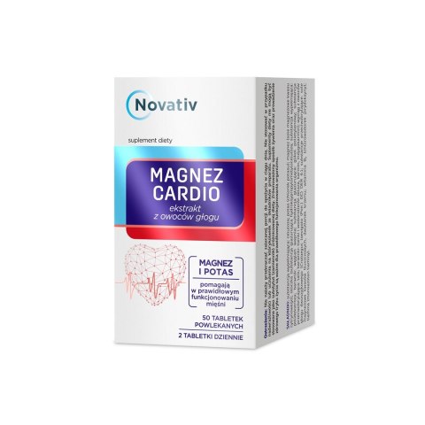 Novativ Magnez Cardio 50tabl. powlekanych Novativ Magnez Cardio 50tabl. powlekanych