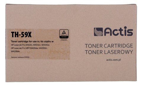 Actis TH-59X Toner (zamiennik HP CF259X; Supreme; 10000 stron; czarny) z chipem monitorującym poziom tonera. Zalecamy wyłączenie Actis TH-59X Toner (zamiennik HP CF259X; Supreme; 10000 stron; czarny) z chipem monitorującym poziom tonera. Zalecamy wyłączenie