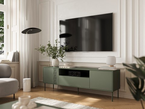 Szafka RTV EF TRESSE 180x40x54,5 zieleń mat Szafka RTV EF TRESSE 180x40x54,5 zieleń mat