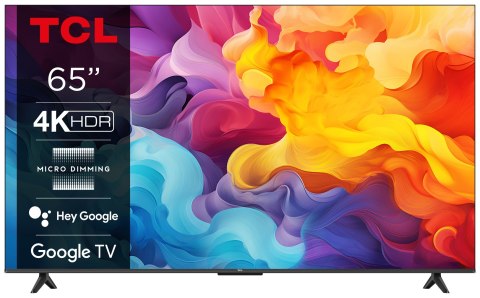 Telewizor TCL 65P655 LED 65'' 4K Ultra HD Google TV Dolby Audio DVB-T2 Czarny Telewizor TCL 65P655 LED 65'' 4K Ultra HD Google TV Dolby Audio DVB-T2 Czarny