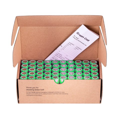 GREEN CELL OGNIWA 18650 50X AKUMULATOR 18650 LI-ION INR1865029E 3.7V 2900MAH GREEN CELL OGNIWA 18650 50X AKUMULATOR 18650 LI-ION INR1865029E 3.7V 2900MAH