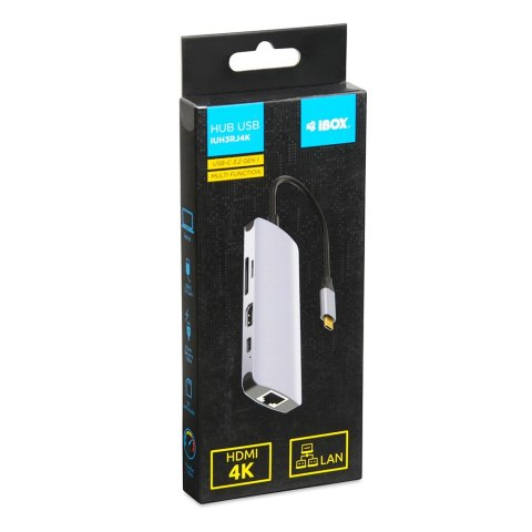 IBOX HUB USB IUH3RJ4K USB3.2 LAN HDMI 4K PD100W IBOX HUB USB IUH3RJ4K USB3.2 LAN HDMI 4K PD100W
