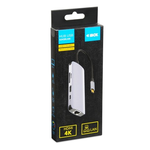 IBOX HUB USB IUH3RJ4K USB3.2 LAN HDMI 4K PD100W IBOX HUB USB IUH3RJ4K USB3.2 LAN HDMI 4K PD100W