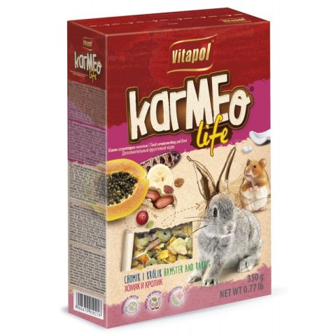 KARMEO LIFE OWOCOWY POKARM DLA CHOMIKA I KRÓLIKA 350g KARMEO LIFE OWOCOWY POKARM DLA CHOMIKA I KRÓLIKA 350g