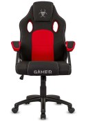 Fotel obrotowy do biurka CARRERA M RED FABRIC GAMER OUTLET