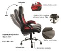 Fotel obrotowy do biurka CARRERA M RED FABRIC GAMER OUTLET