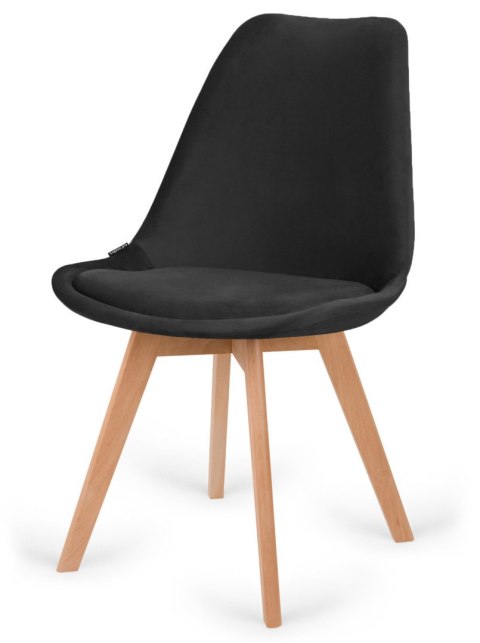 Krzesło skandynawskie MONZA GRANDE BLACK VELVET II GATUNEK Krzesło skandynawskie MONZA GRANDE BLACK VELVET II GATUNEK