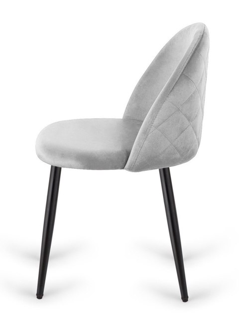 Krzesło tapicerowane GLORIA LIGHT GREY VELVET II GATUNEK Krzesło tapicerowane GLORIA LIGHT GREY VELVET II GATUNEK