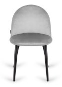 Krzesło tapicerowane GLORIA LIGHT GREY VELVET II GATUNEK