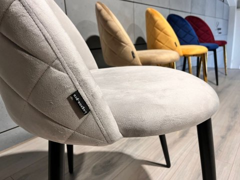 Krzesło tapicerowane GLORIA LIGHT GREY VELVET II GATUNEK Krzesło tapicerowane GLORIA LIGHT GREY VELVET II GATUNEK