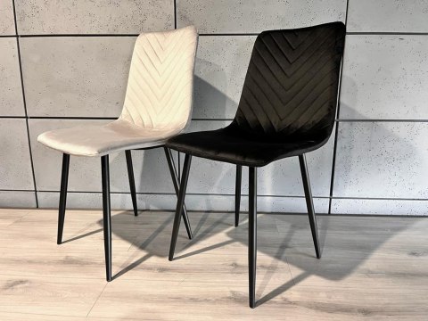 Krzesło tapicerowane TRIO VELVET BLACK II GATUNEK Krzesło tapicerowane TRIO VELVET BLACK II GATUNEK