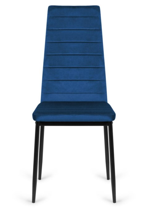Krzesło tapicerowane VALVA LINE VELVET BLUE OUTLET Krzesło tapicerowane VALVA LINE VELVET BLUE OUTLET