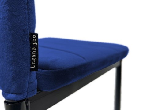 Krzesło tapicerowane VALVA LINE VELVET BLUE OUTLET Krzesło tapicerowane VALVA LINE VELVET BLUE OUTLET