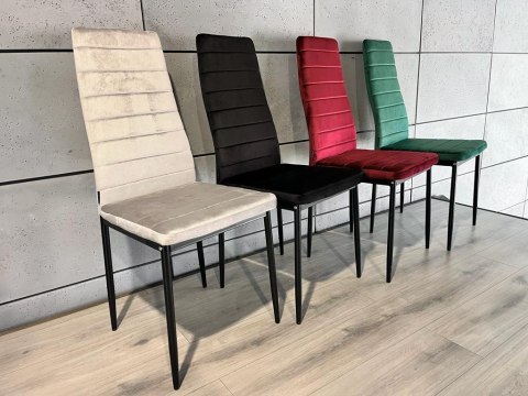 Krzesło tapicerowane VALVA LINE VELVET DARK GREY OUTLET Krzesło tapicerowane VALVA LINE VELVET DARK GREY OUTLET