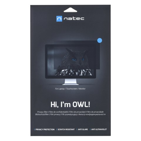 NATEC FILTR PRYWATYZUJĄCY OWL 23.8" 16:9 NFP-1477 NATEC FILTR PRYWATYZUJĄCY OWL 23.8" 16:9 NFP-1477