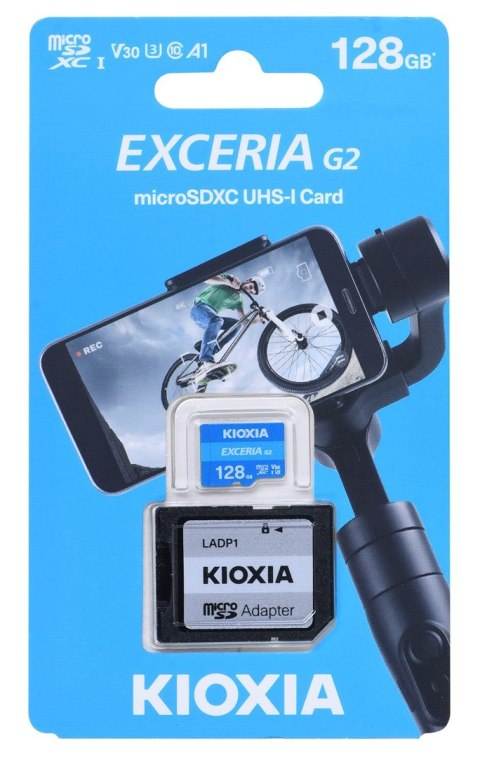 KIOXIA 128GB microSD KIOXIA Exceria (gen 2) UHS I U3 V30 with adapter KIOXIA 128GB microSD KIOXIA Exceria (gen 2) UHS I U3 V30 with adapter