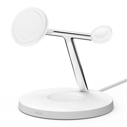 Ładowarka bezprzewodowa Belkin BoostCharge Pro 3-in-1 Wireless Charger with Official MagSafe Charging iPhone/Apple Watch/AirPods Ładowarka bezprzewodowa Belkin BoostCharge Pro 3-in-1 Wireless Charger with Official MagSafe Charging iPhone/Apple Watch/AirPods