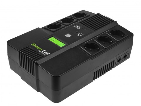 UPS ZASILACZ AWARYJNY AiO Green Cell 800VA 480W AiO Z WYŚWIETLACZEM LCD UPS07 UPS ZASILACZ AWARYJNY AiO Green Cell 800VA 480W AiO Z WYŚWIETLACZEM LCD UPS07