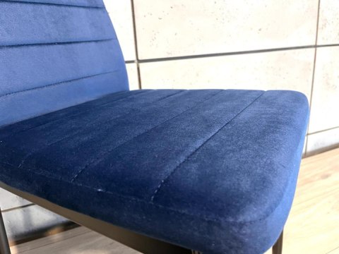 Krzesła tapicerowane zestaw 4 VALVA LINE VELVET BLUE Krzesła tapicerowane zestaw 4 VALVA LINE VELVET BLUE
