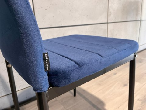 Krzesła tapicerowane zestaw 4 VALVA LINE VELVET BLUE Krzesła tapicerowane zestaw 4 VALVA LINE VELVET BLUE