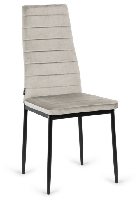 Krzesła tapicerowane zestaw 4 VALVA LINE VELVET GREY Krzesła tapicerowane zestaw 4 VALVA LINE VELVET GREY