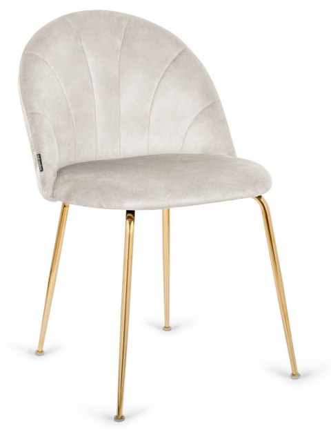 Krzesło tapicerowane CAMILA GREY VELVET GOLD Krzesło tapicerowane CAMILA GREY VELVET GOLD